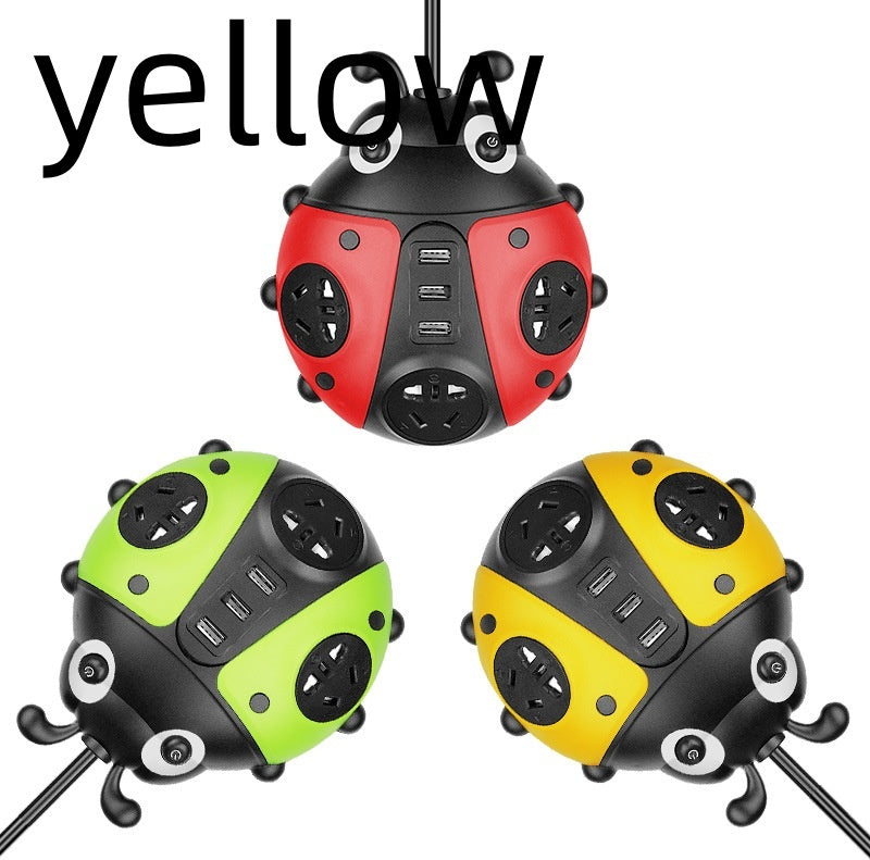Creative Insect Climbing Wall Smart Socket With Independent Power Strip