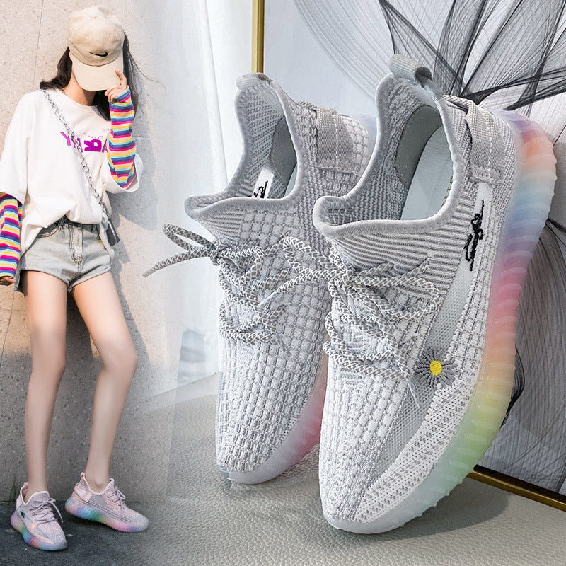 Pastel Rainbow Jelly Flats – Coconut Style (Unisex)