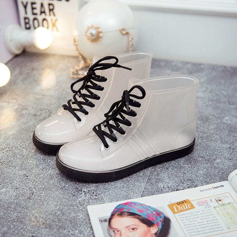 Clear Jelly Waterproof Flats – Lightweight & Breathable (Sizes 35–40)