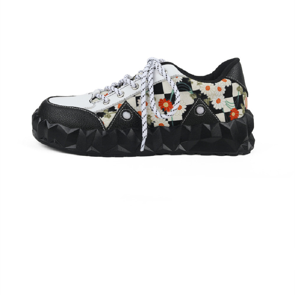 Luxury Floral Jelly Flats – Designer Mesh-Inspired Look