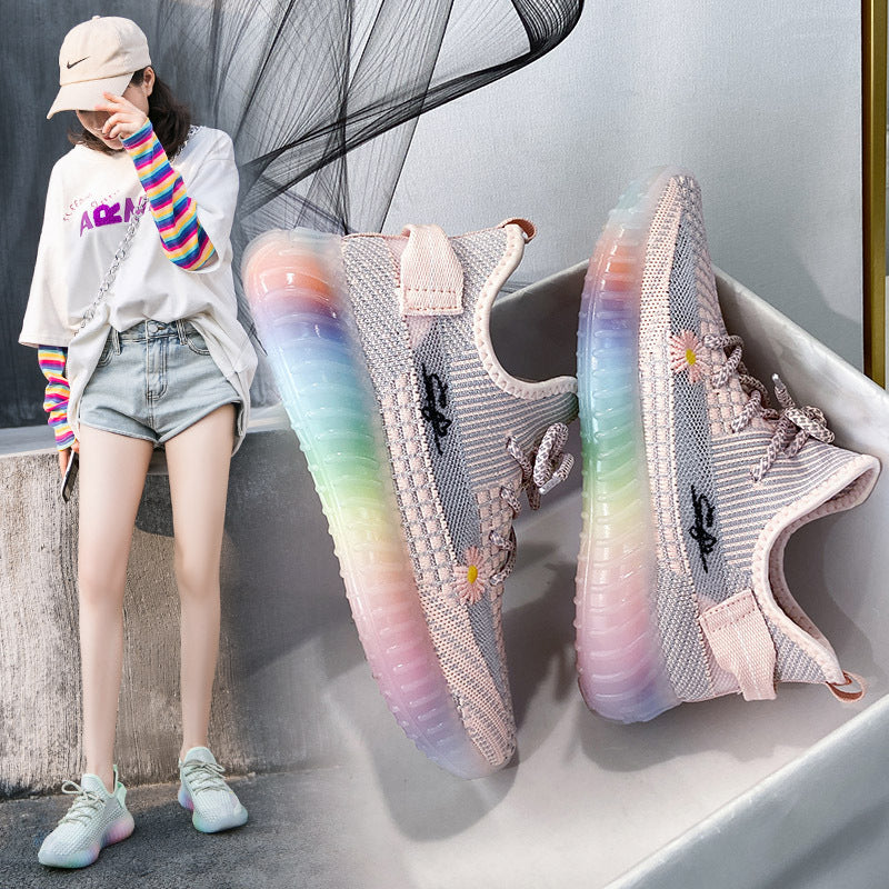 Pastel Rainbow Jelly Flats – Coconut Style (Unisex)