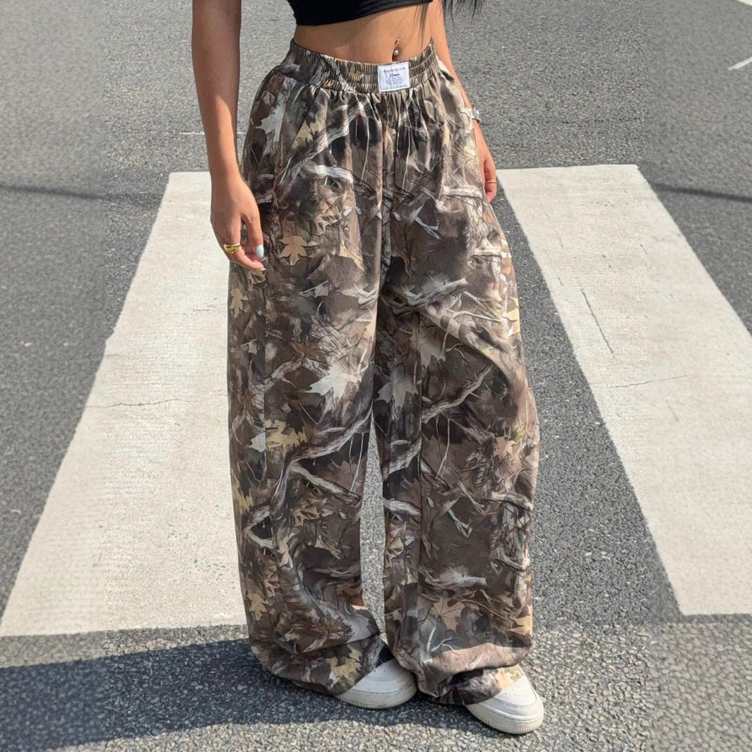 Grunge Camo Wave – Baggy Y2K Street Trousers