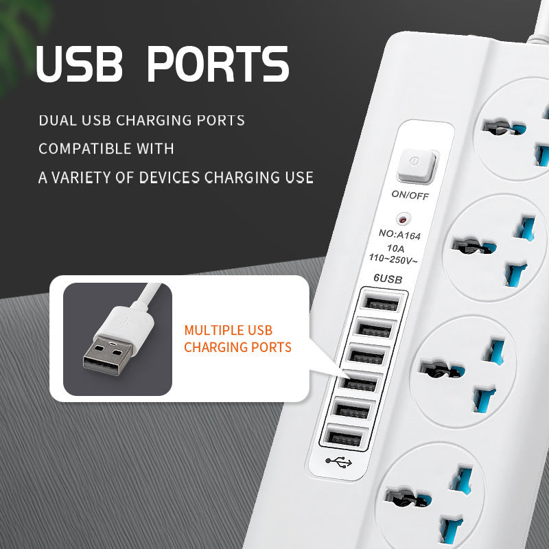 PowerTower™ 4-Port USB + 14-Socket Smart Surge Hub