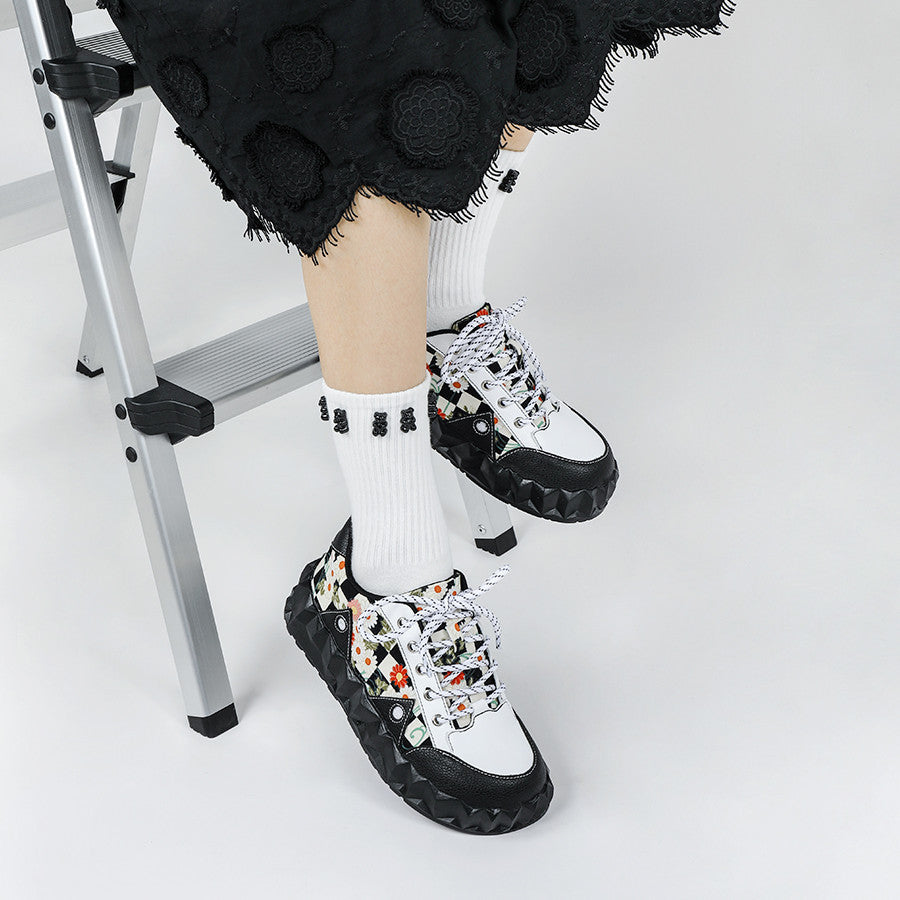 Luxury Floral Jelly Flats – Designer Mesh-Inspired Look