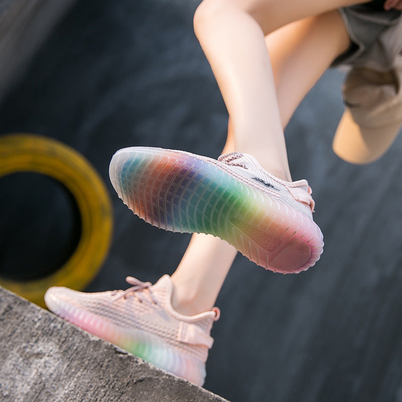 Pastel Rainbow Jelly Flats – Coconut Style (Unisex)