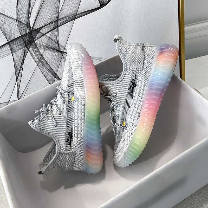 Pastel Rainbow Jelly Flats – Coconut Style (Unisex)