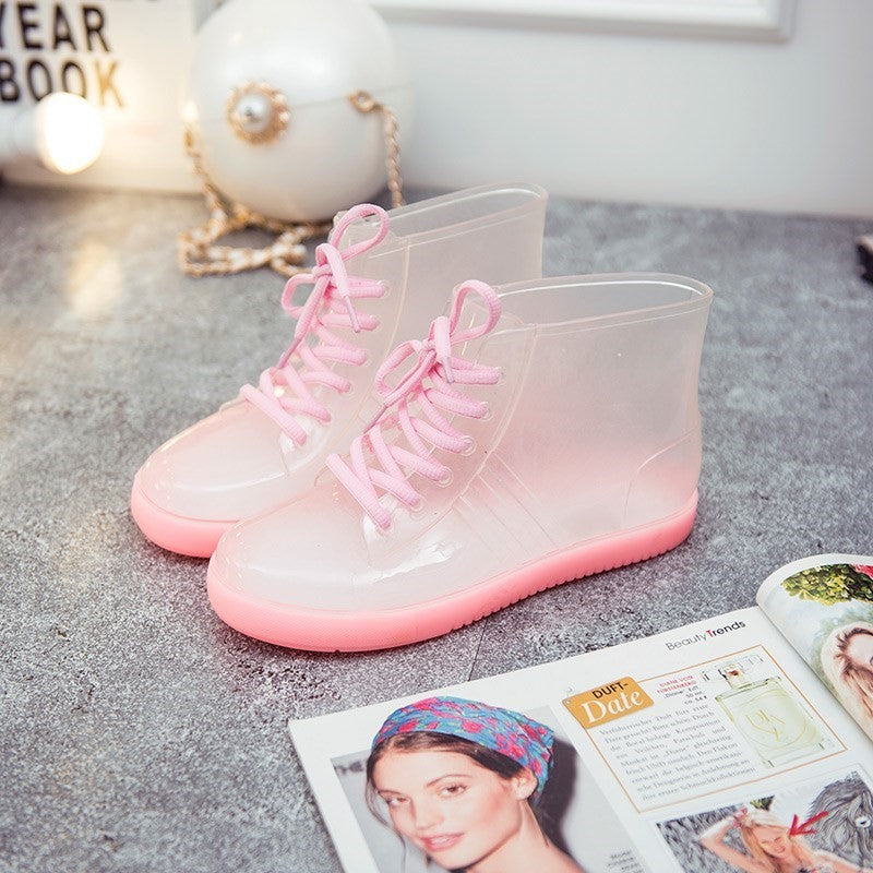 Clear Jelly Waterproof Flats – Lightweight & Breathable (Sizes 35–40)