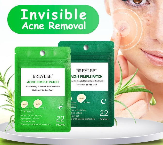 Ultra-Thin Tea Tree Acne Patch – Invisible Hydrocolloid Dots (30–50 pc)