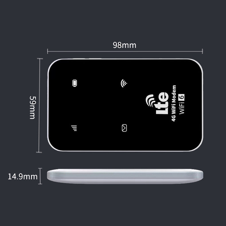 4G LTE Pocket Router – Travel-Ready WiFi6 Hotspot (SIM-Free Global Model)