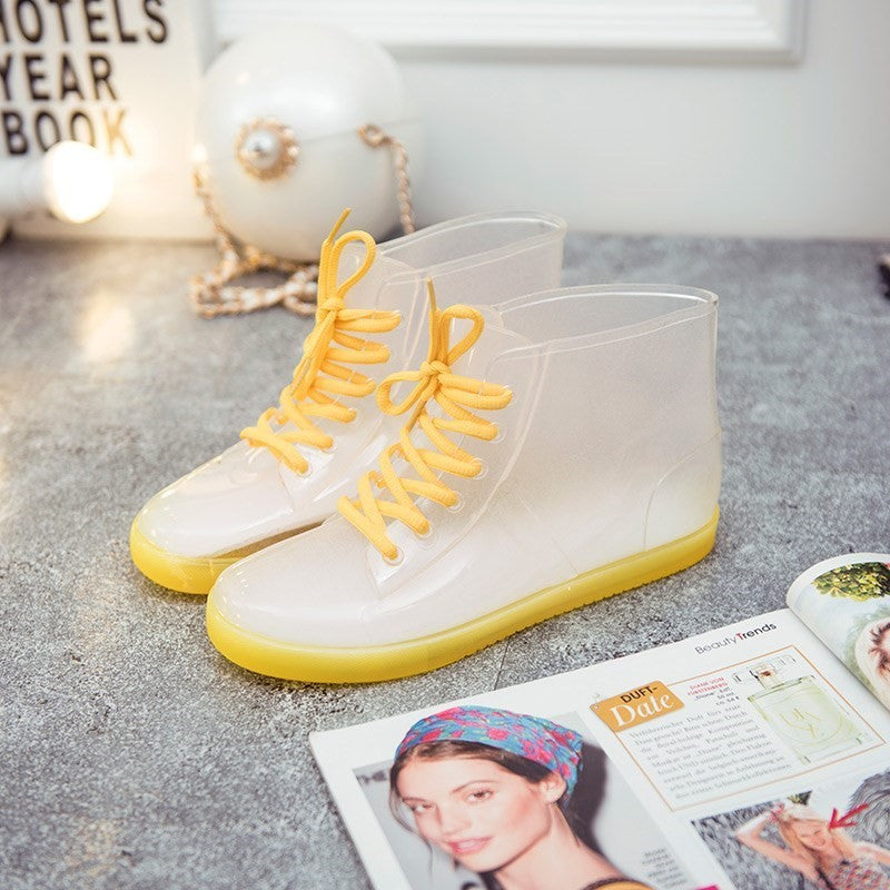 Clear Jelly Waterproof Flats – Lightweight & Breathable (Sizes 35–40)
