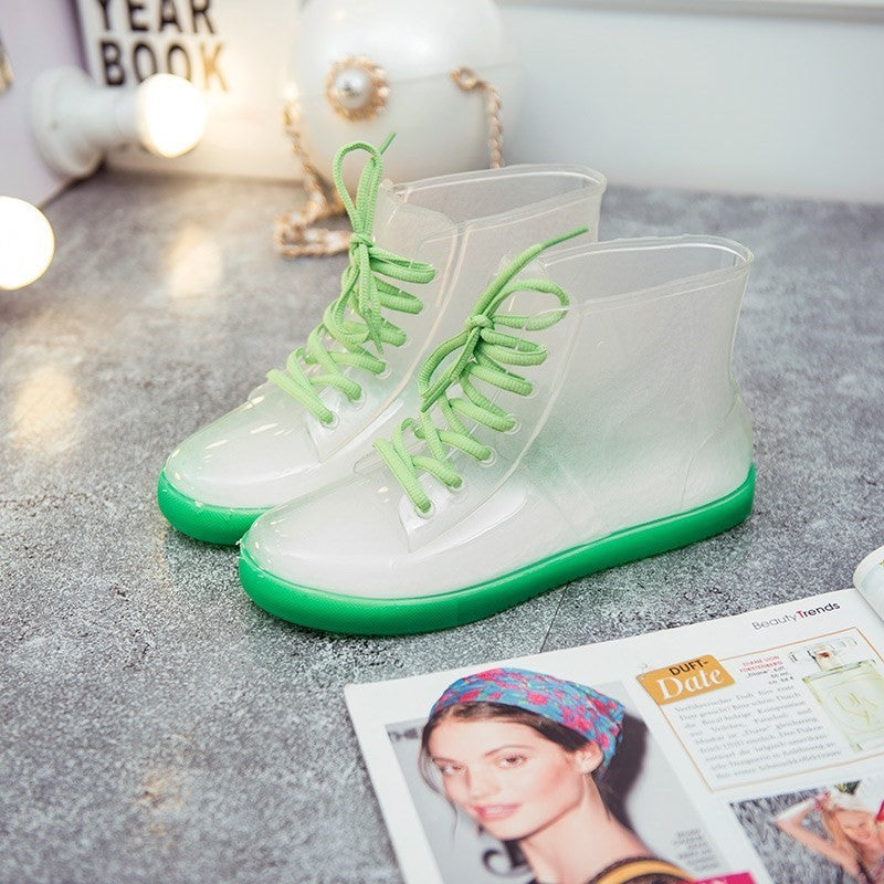 Clear Jelly Waterproof Flats – Lightweight & Breathable (Sizes 35–40)