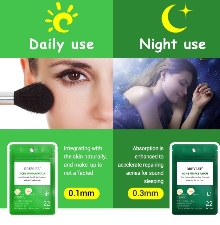 Ultra-Thin Tea Tree Acne Patch – Invisible Hydrocolloid Dots (30–50 pc)