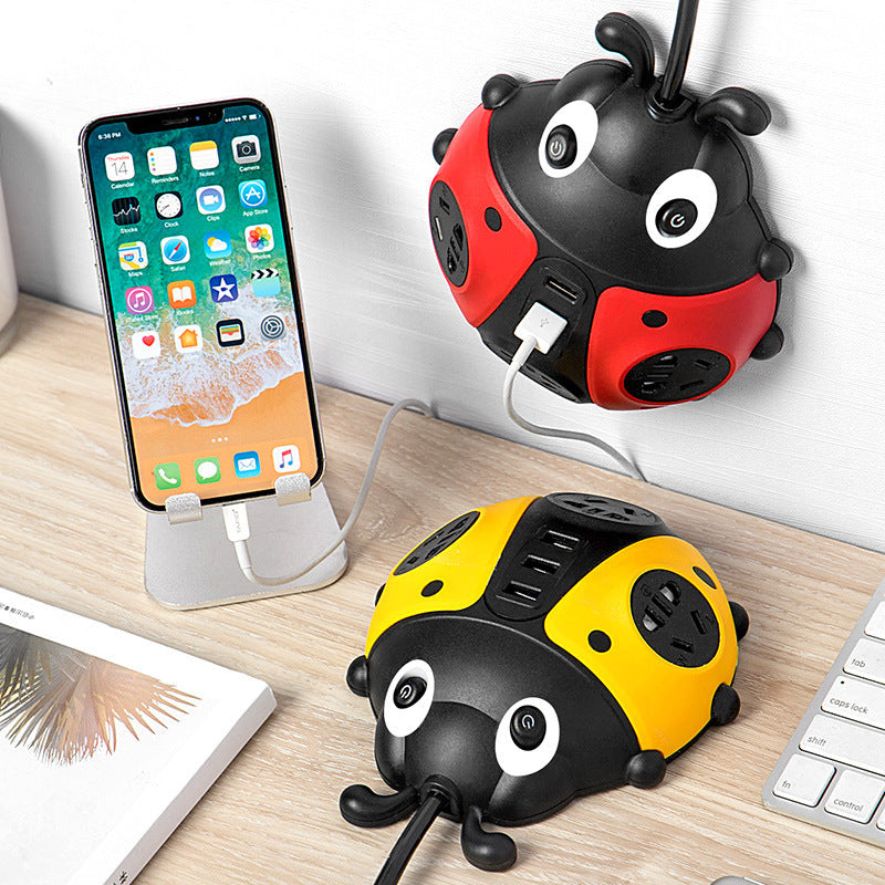 Creative Insect Climbing Wall Smart Socket With Independent Power Strip