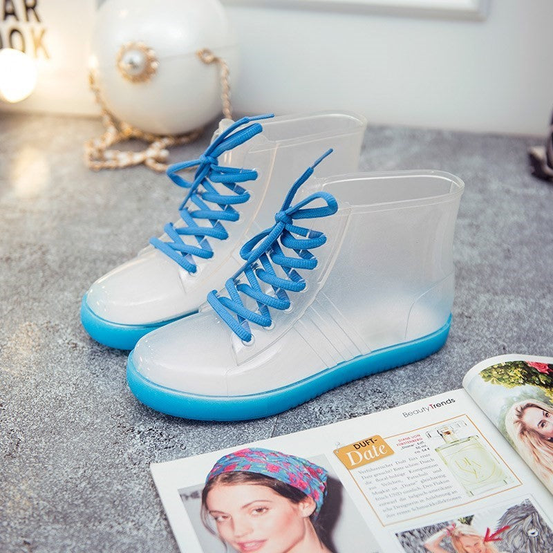 Clear Jelly Waterproof Flats – Lightweight & Breathable (Sizes 35–40)