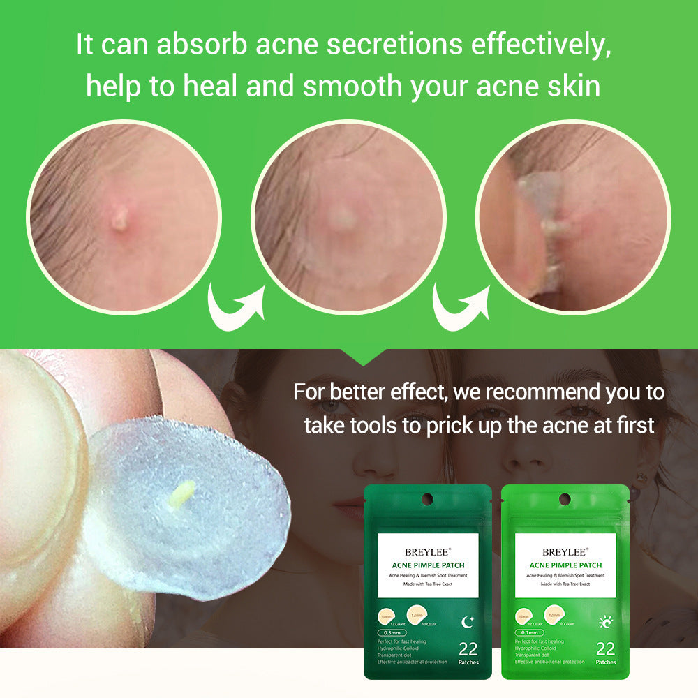 Ultra-Thin Tea Tree Acne Patch – Invisible Hydrocolloid Dots (30–50 pc)