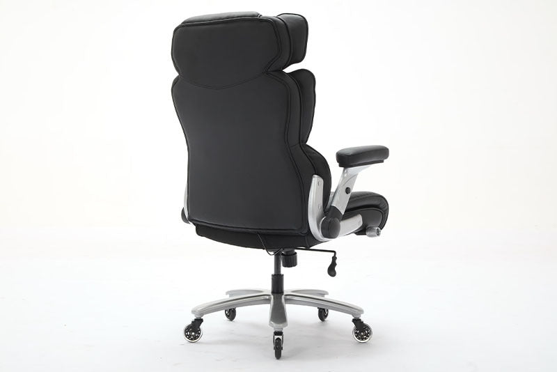 Big & Tall Executive Leather Office Chair – 500lbs Capacity, Flip-Up Armrests, Wide Seat Design