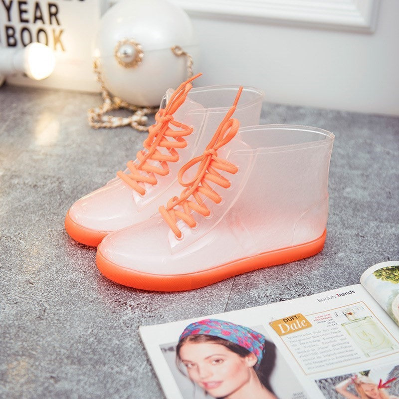 Clear Jelly Waterproof Flats – Lightweight & Breathable (Sizes 35–40)