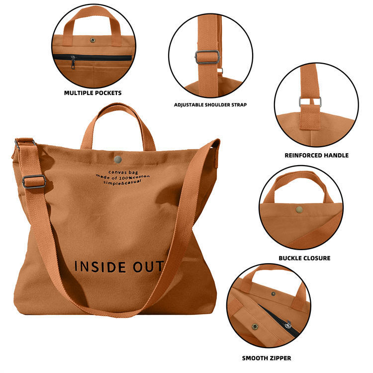 Large Capacity “INSIDE OUT” Print Tote Bag – Spacious & Stylish Everyday Tote