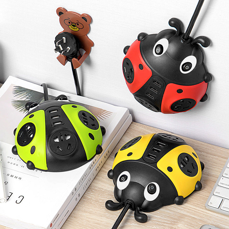 Creative Insect Climbing Wall Smart Socket With Independent Power Strip