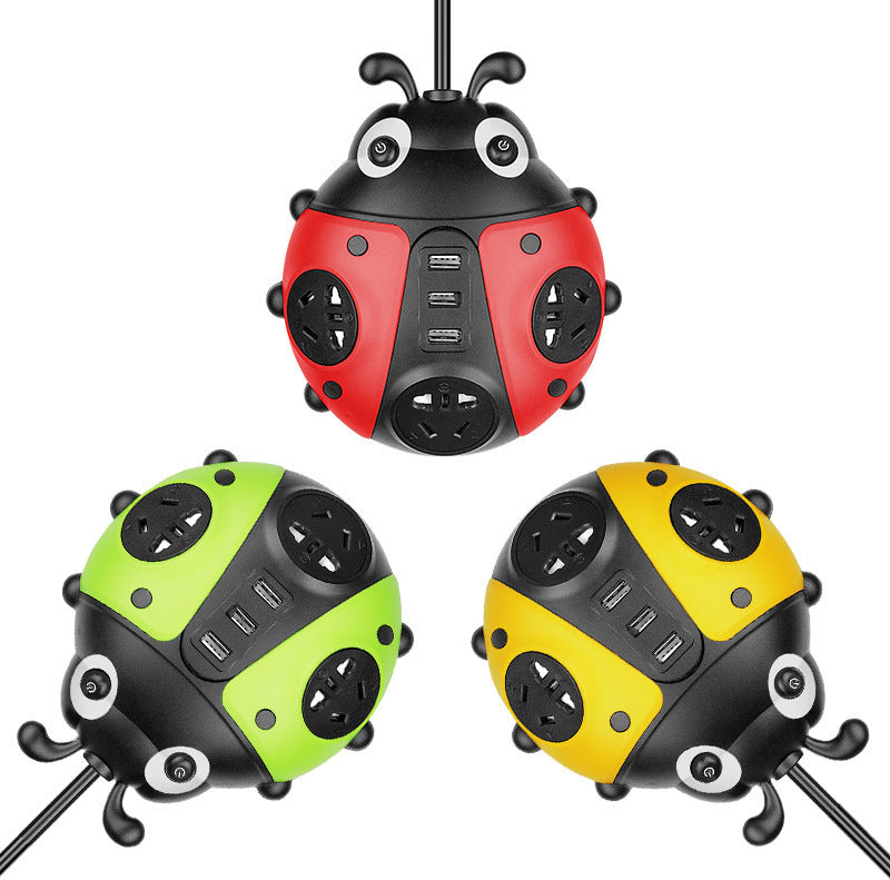 Creative Insect Climbing Wall Smart Socket With Independent Power Strip