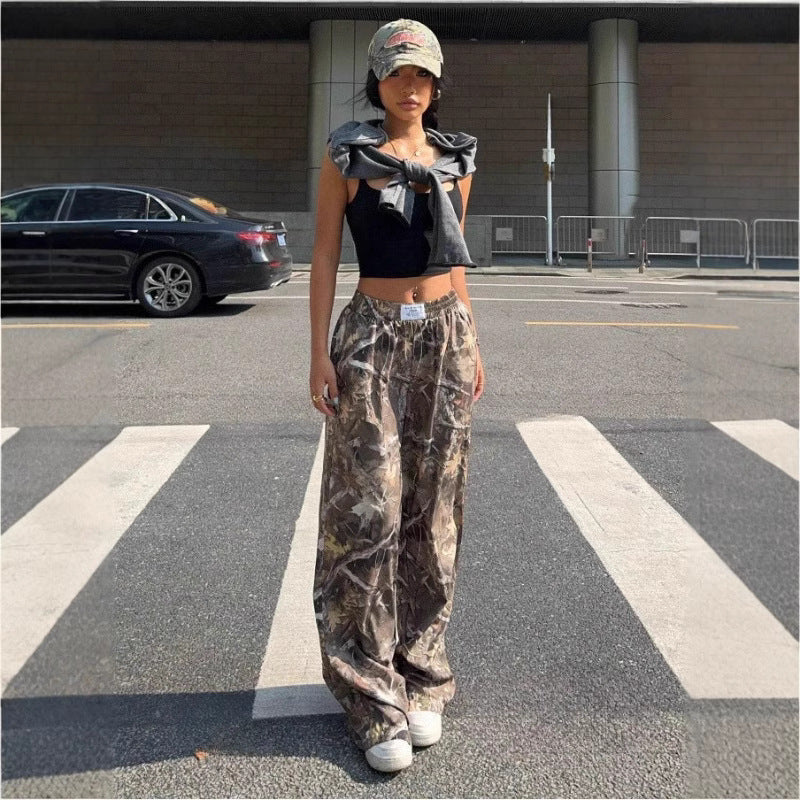 Grunge Camo Wave – Baggy Y2K Street Trousers