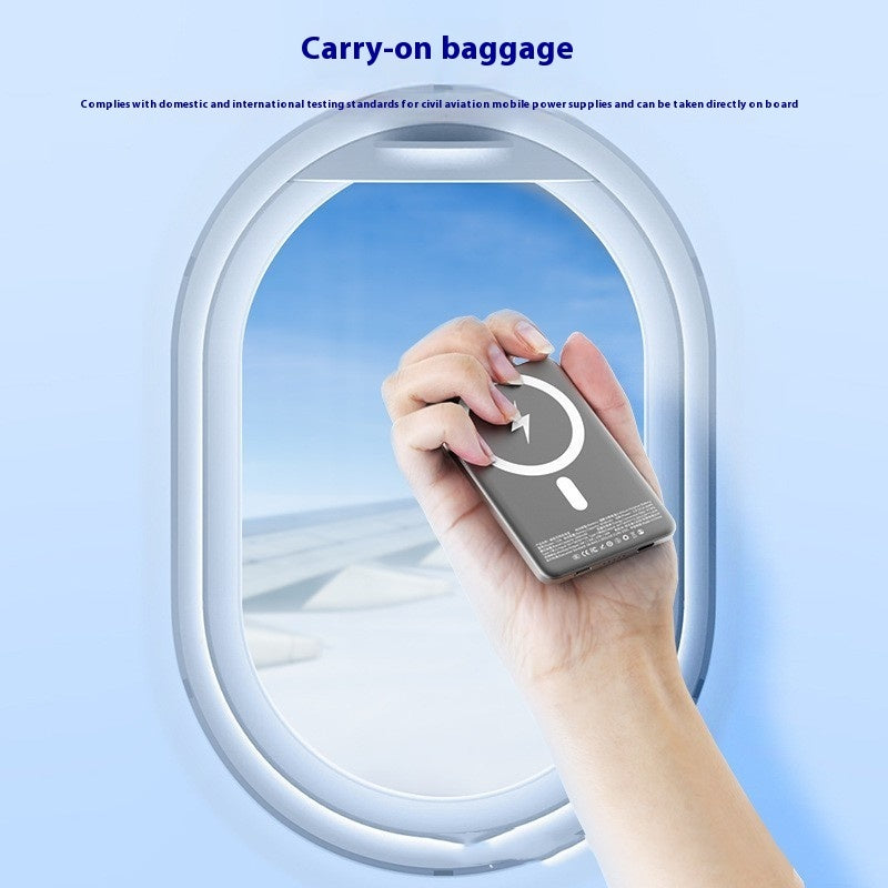 MagnoCharge™ Ultra-Thin Magnetic Wireless Power Bank