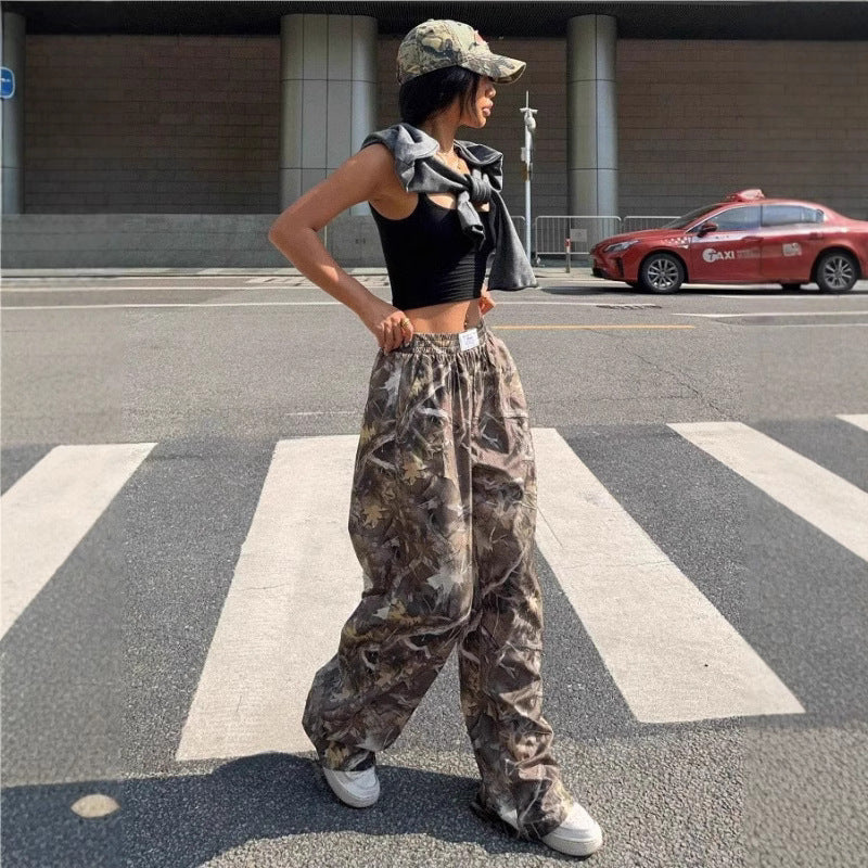 Grunge Camo Wave – Baggy Y2K Street Trousers