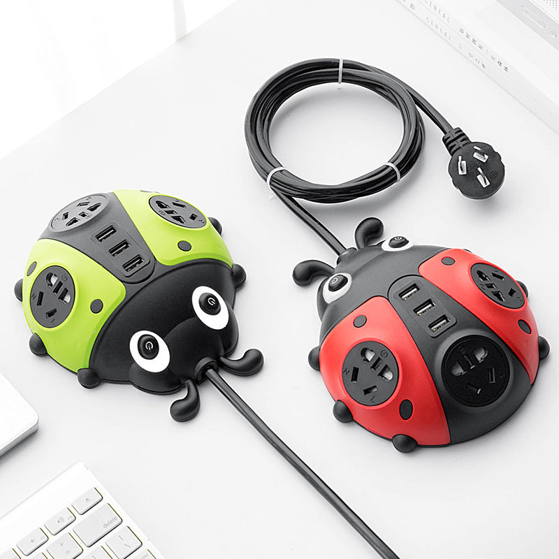 Creative Insect Climbing Wall Smart Socket With Independent Power Strip