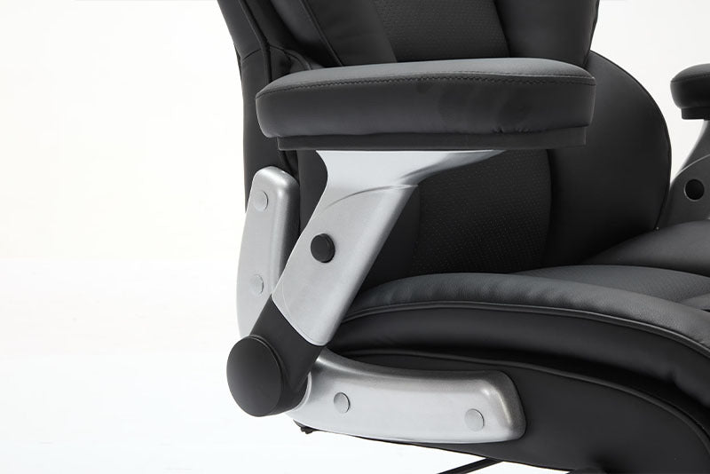 Big & Tall Executive Leather Office Chair – 500lbs Capacity, Flip-Up Armrests, Wide Seat Design
