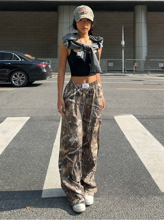 Grunge Camo Wave – Baggy Y2K Street Trousers
