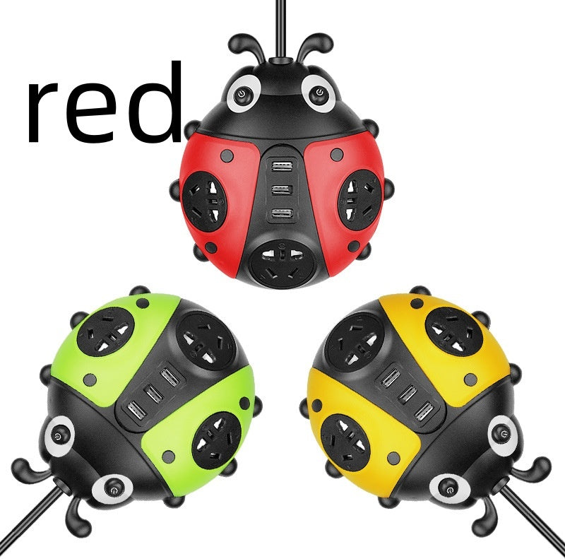 Creative Insect Climbing Wall Smart Socket With Independent Power Strip