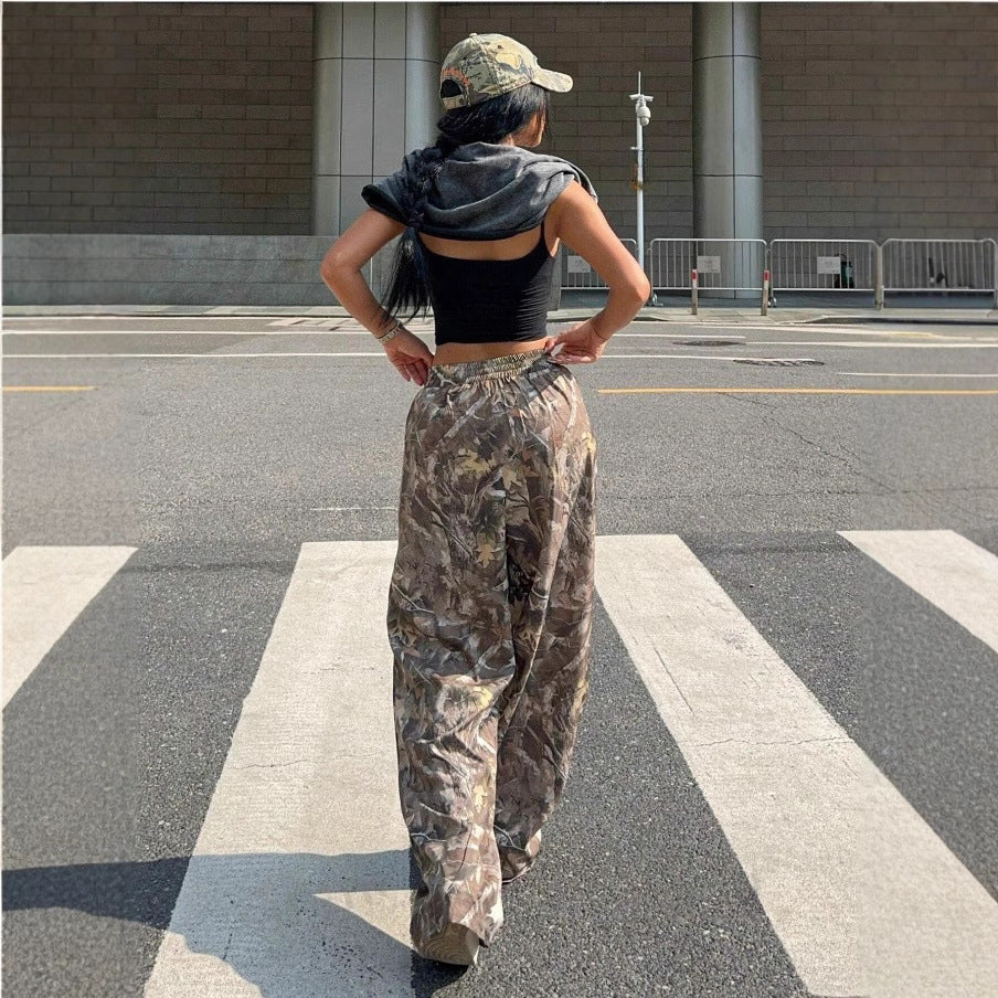 Grunge Camo Wave – Baggy Y2K Street Trousers