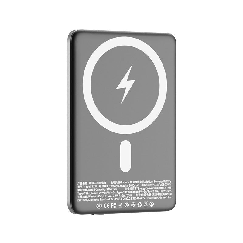 MagnoCharge™ Ultra-Thin Magnetic Wireless Power Bank