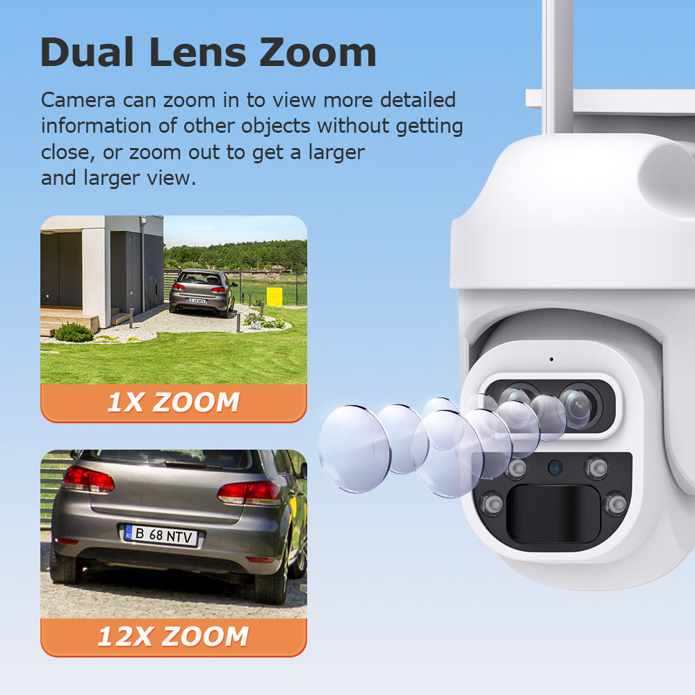 SolarGuard™ 4G+Wi-Fi Outdoor Camera – 12X PTZ with Night Vision