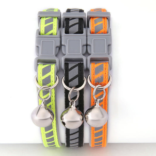 Reflective Cat Collar with Quick-Release Buckle – Lightweight Safety