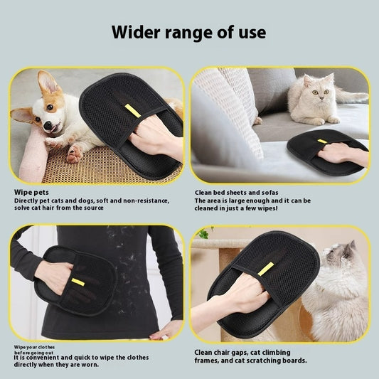 Deshedding Pet Hair Removal Mitt – Dual-Sided Grooming Glove