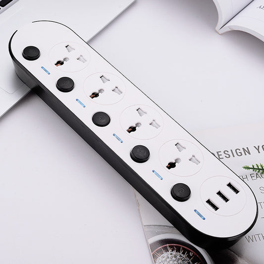 Multi-switch Standard USB Power Strip Socket Household Plug Board Multi-port Fast Charging