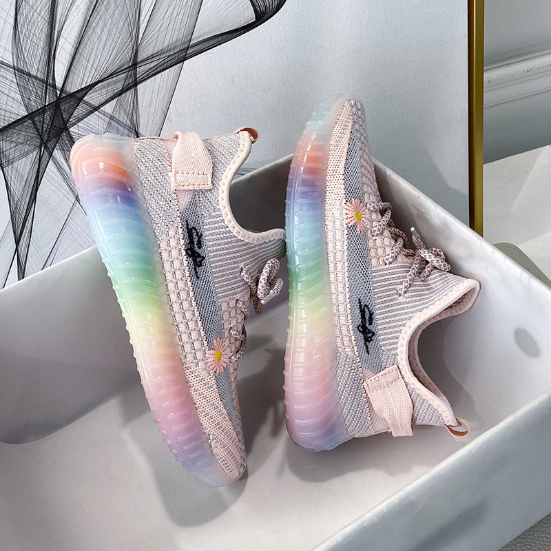 Pastel Rainbow Jelly Flats – Coconut Style (Unisex)