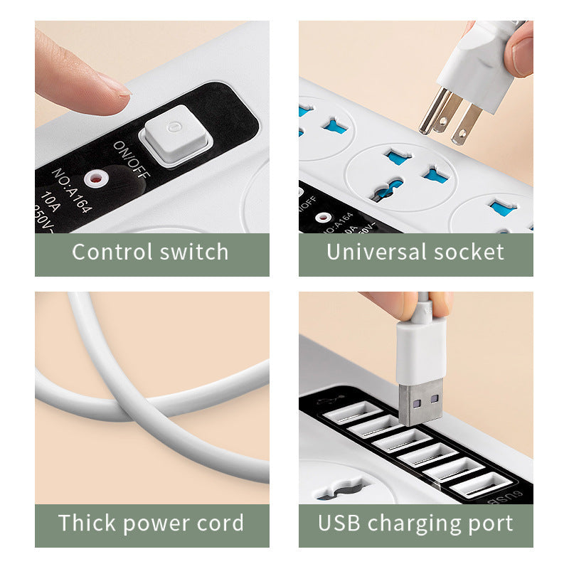 PowerTower™ 4-Port USB + 14-Socket Smart Surge Hub