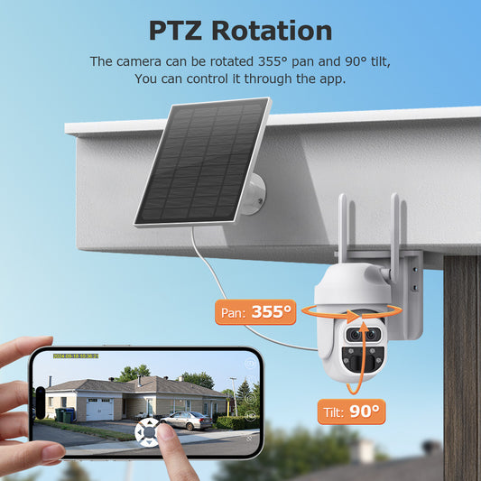 SolarGuard™ 4G+Wi-Fi Outdoor Camera – 12X PTZ with Night Vision