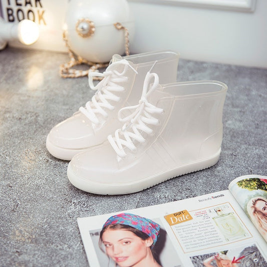 Clear Jelly Waterproof Flats – Lightweight & Breathable (Sizes 35–40)