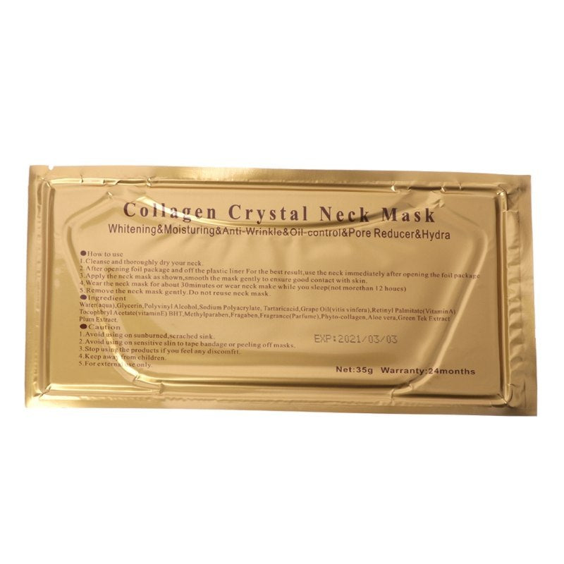 Pro Gold Collagen Crystal Neck Mask Collagen Neck Lift Masks Gold Neck Mask High Quality Collagen Gold Neck Mask