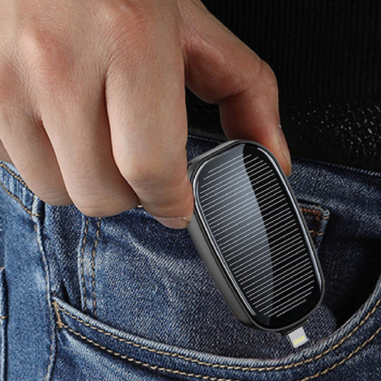 Solar Mini Keychain Power Bank – 1200mAh Emergency Charger