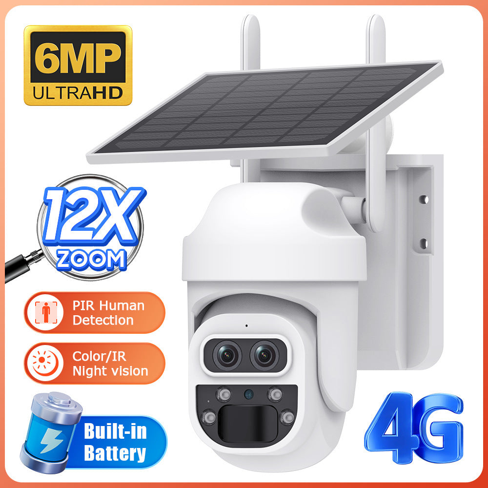SolarGuard™ 4G+Wi-Fi Outdoor Camera – 12X PTZ with Night Vision
