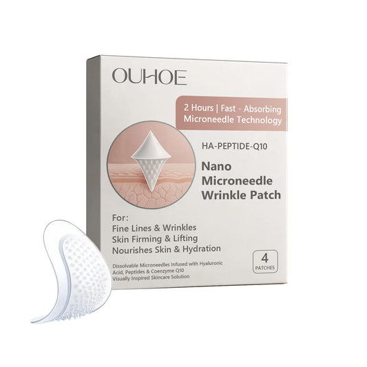 Nano Microneedle Wrinkle Patch – HA Peptide + Q10 Lift & Firm (4-Pack)